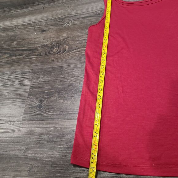 NEW Eileen Fisher Tank Top L Burgundy Red Soft‎ Tencel Sleeveless Pullover - Picture 10 of 10